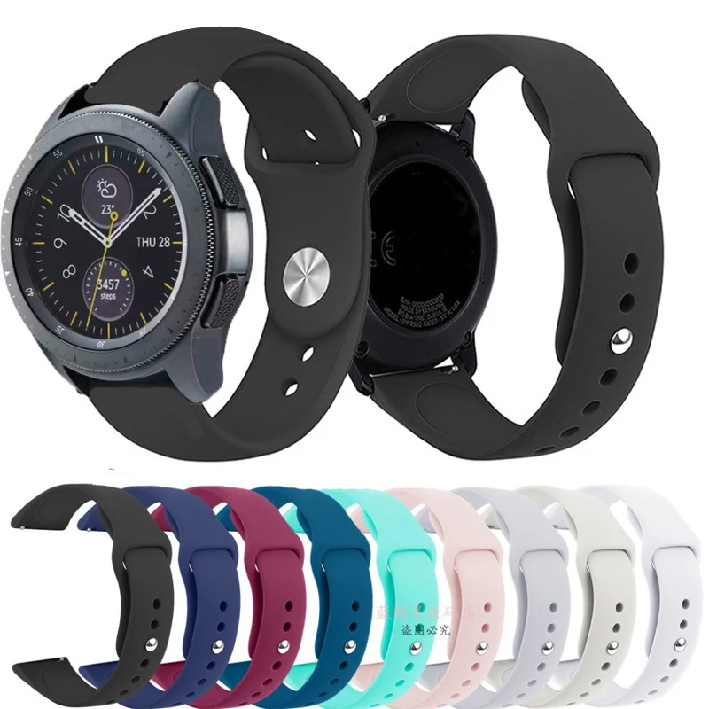 Ремешок 22 мм/20 мм для samsung gear S3 frontier galaxy watch 46 мм 42 мм S2 classic active 2 huawei gt watch 2 ремешок силиконовый браслет