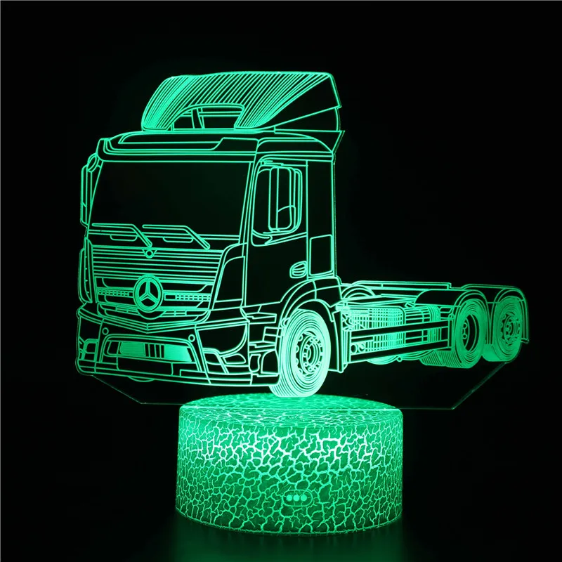 3D Nacht Licht Kühlen Bulldozer Lkw Bagger Auto Traktor Fahrzeug LED Nacht  Lampe für Kinder Tisch Dekorative Lampe Kinder Geschenke - AliExpress