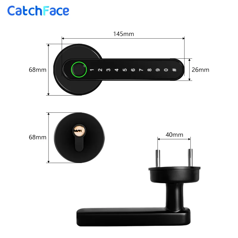 TTlock биометрический замок отпечатков пальцев цифровой смарт для дверей с Bluetooth