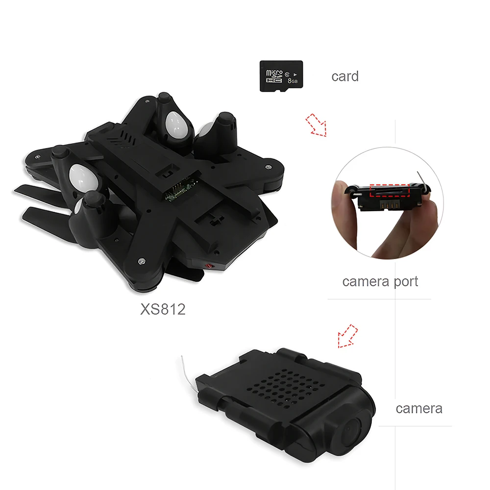 VISUO RC Дрон XS812 2,4G gps 5G Wifi 1080P широкоугольная камера Складная Wi-Fi FPV удержание высоты Радиоуправляемый Дрон