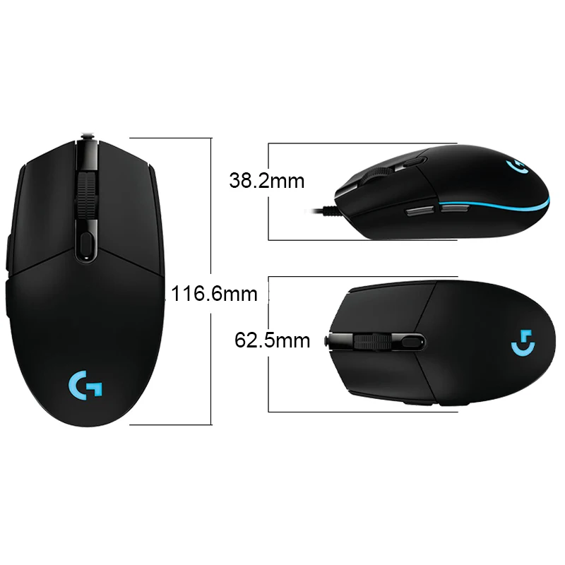 Оригинальная игровая мышь logitech G Pro, Проводная Механическая мышь Esports для настольного ноутбука, портативная мышь для Windows 10/8/7