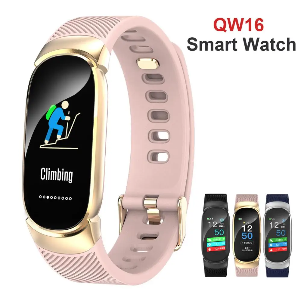 

QW16 C1 pk iwo 12 Women IP67 Waterproof Smart Watch Facebook WhatsApp men For IPhone android Heart Rate Monitor Fitness watch