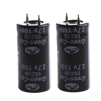 

2Pcs Super Capacitor 2.7V 100F Ultra Capacitor Farad New