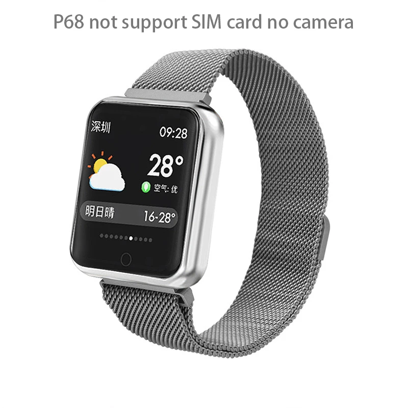 p68 steel silver Смарт-часы Ravi DM98 3g, Android, умные часы с камерой, Bluetooth, Wifi, gps, часы, sim-карта, видео вызов, наручные часы, сотовый телефон - Цвет: p68 steel silver