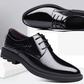 

2020 Formal Business Shoes Men Pointed Toe Men Dress Shoes Split Leather Men Oxford Formal Shoes for Men Fashion Dress Footwear