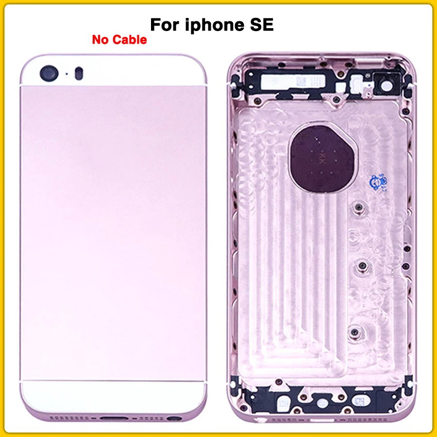 Полный корпус чехол для iphone SE батарея задняя крышка Дверь Средний шасси Замена задний корпус чехол+ гибкий кабель с IMEI