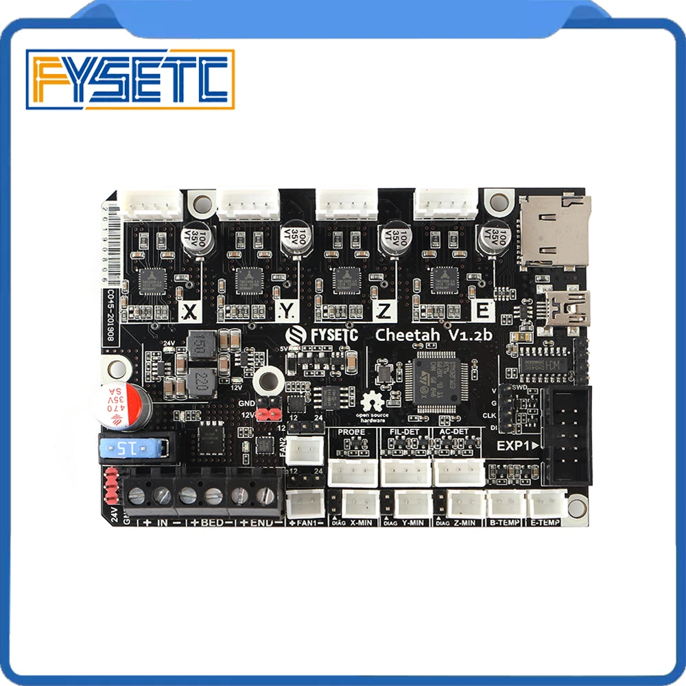 Miglior Cheetah 32bit Scheda TMC2209 TMC2208 Silenzioso Scheda di Controllo Con Addon Modulo 24V A 12V Per Creality CR10 Ender 3 5 Ender 3 Pro