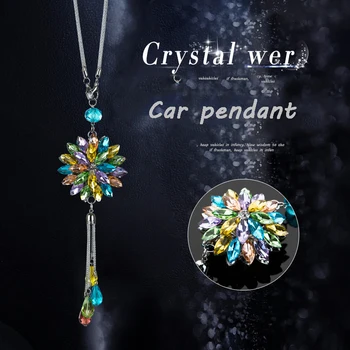 

Car Pendant natural Crystal Ornaments Rearview Mirror Suspension House Home car bling car interior decoration Auto Accessories