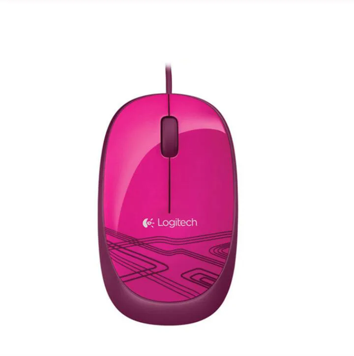 Красный original Logitech M105 Wired Mouse with Multi-color Portable Mouse Optional 1000dpi Cable for Mac OSWindows PCLaptop Office Home - Цвет: Красный