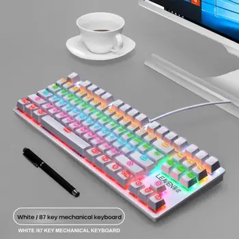 

Mechanical Keyboard 87 Keys Green Axis Gaming Competitive Office Notebook Professional Keyboard For Pc