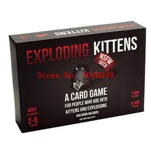 Настольные игры Explode Cards игры для котенка выпуск NSFW Edition красный Кот Черный кот семейные вечерние игры