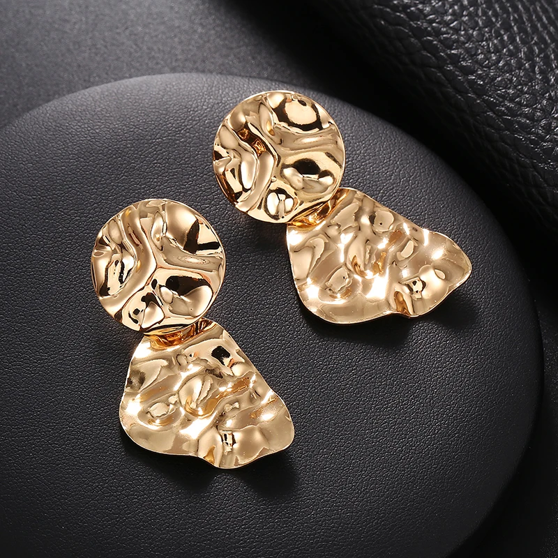 JIOFREE Vintage PUNK Clips Earrings for Women Gold Color Geometric Statement Earring Metal Hanging Fashion ear clip Jewelry ear clip earrings,clip earrings,ear clip,ear accessories