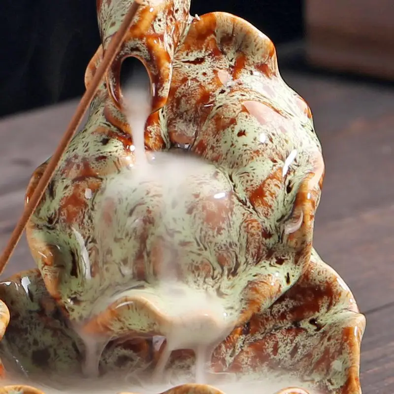 Backflow Incense Burner Smoke Waterfall Incense Sticks Holder Mountain River Handicraft Incense Holder Wierook Waterval Censer