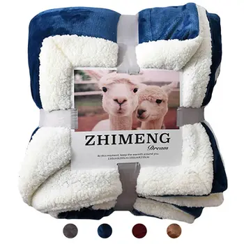 

DIDIHOU Warm Thick Office Home Blanket Towel Fleece Reversible Blanket For Bed And Couch Travel Portable Car Throw Blanket
