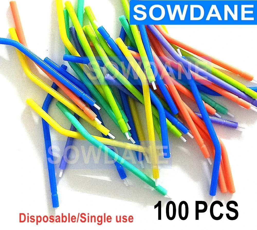 100 pcs Dental Disposable Nozzles Tips for 3 way Air Syringe Spray
