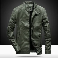 Мужское кожаное пальто, зима, стиль, довольно стоячий воротник, молния, красивый плюс бархат, Молодежная Повседневная куртка для мужчин