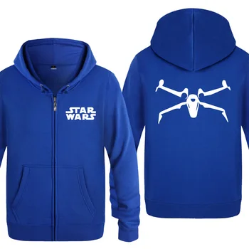 

Zipper Hoodies Men Star Wars X Wing Printed Mens Hoodie Fleece Long Sleeve Man's Jacket Sweatshirt Skate Tracksuit Oversized New
