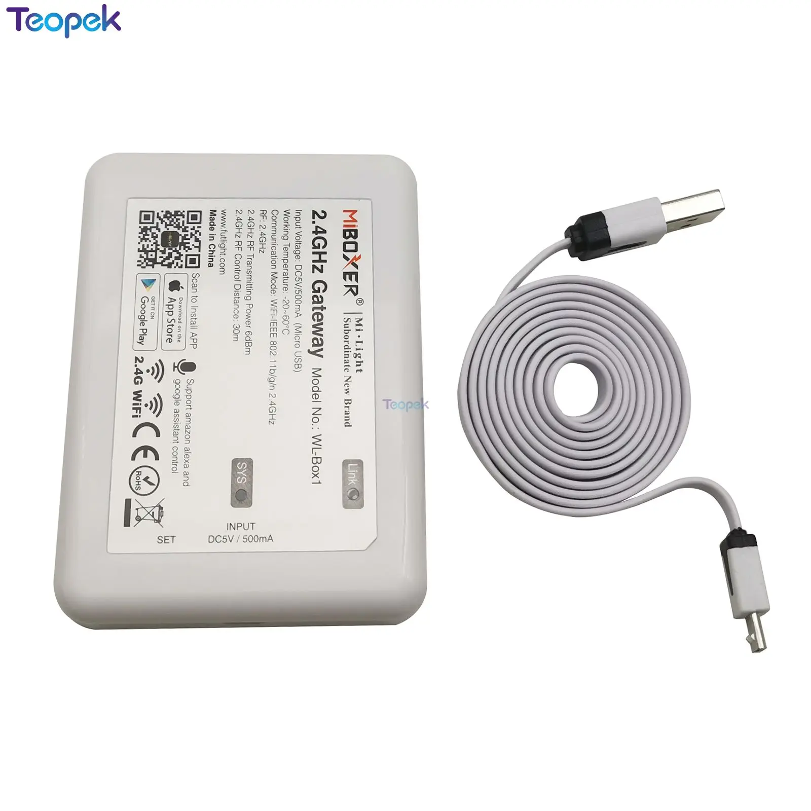 Miboxer WL Box1 2 4 ГГц Wi Fi контроллер DC5V IOS/Andriod система беспроводного управления