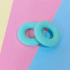 5pcs Donut Round Silicone Teether  Beads Baby Teething Ring  Food Grade Teething Necklace Toy Baby Products 6