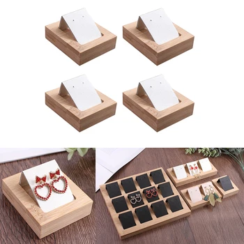 

4 lot Earring Card with Tray Organizer Jewelry Accessories Decoration White