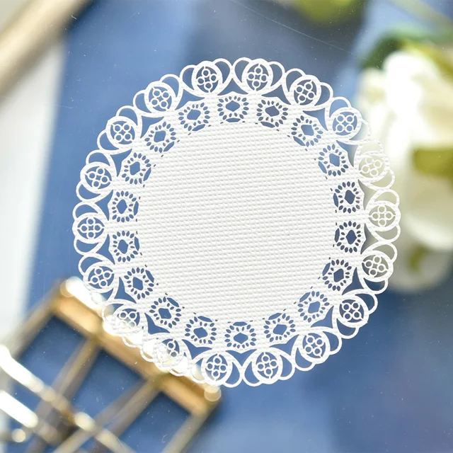 ZFPARTY White Lace Paper Doilies/Placemats for Wedding Party Decoration