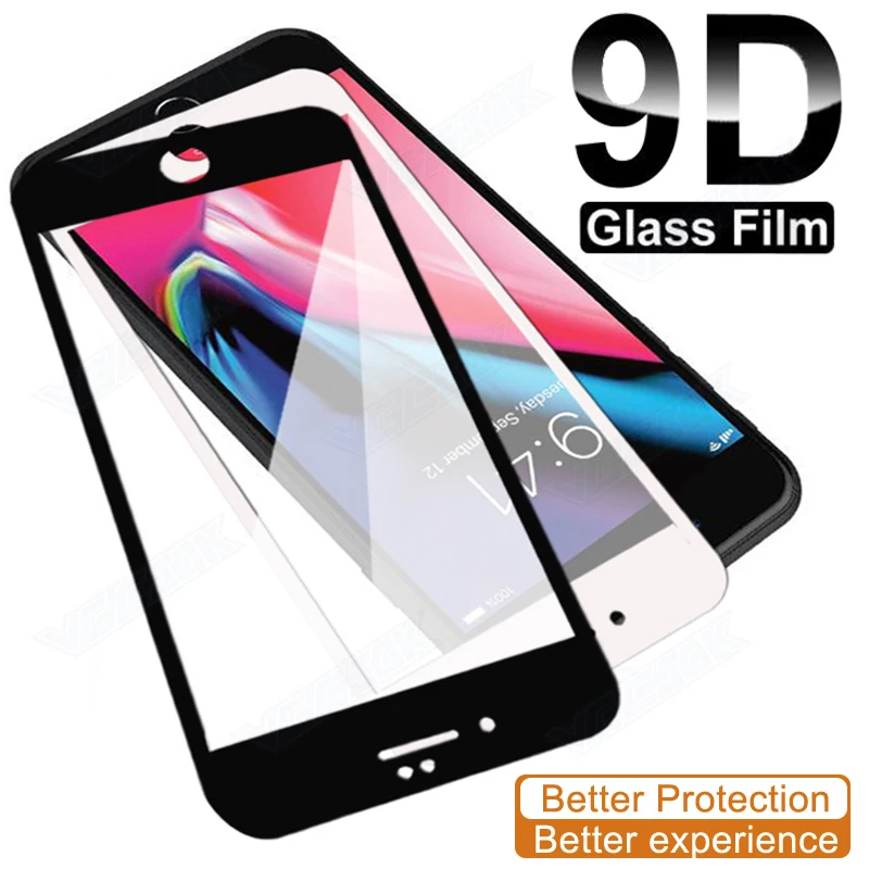Закаленное защитное стекло 9D для Apple iPhone 7 8 6 6S Plus 2016 дюйма | Мобильные телефоны и