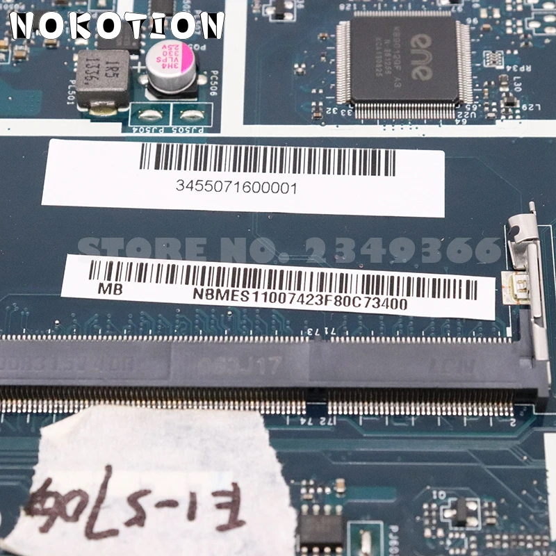 NOKOTION для acer aspire E1-570 E1-570G Материнская плата ноутбука NBMES11007 NB. MES11.007 Z5WE1 LA-9535P GT740M SR0XG I7-3537U cCPU