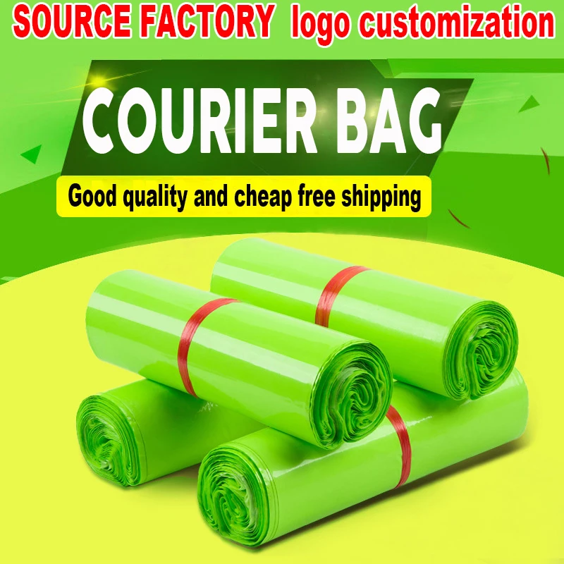 Courier packing bag manufacturer new material green thickened large 2842 custom logo 100pcs | Дом и сад