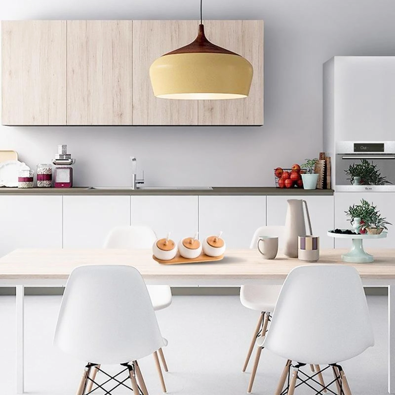 3pcs / Set Ceramic Spice Jars Kitchen Condiment Containers Pepper Box with