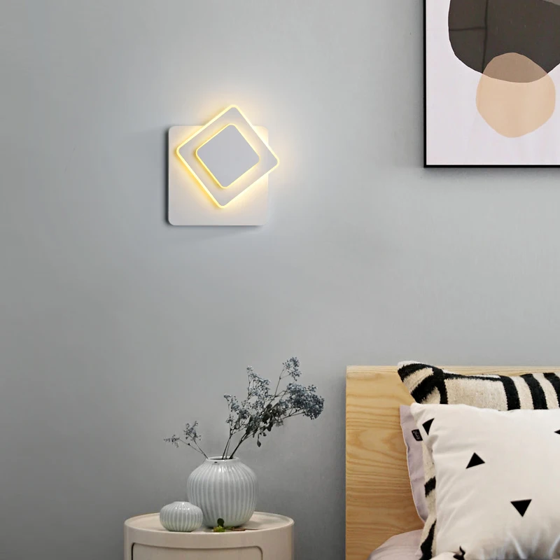 300 ° вращающийся DIY настенный светильник светодиодный настенный светильник Открытый водонепроницаемый современный нордический стиль комнатные настенные лампы гостиная крыльцо сад