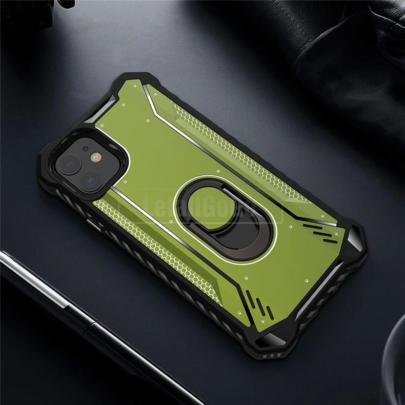 Роскошный чехол-держатель с металлическим кольцом для IPhone 11 Pro Max, чехол-броня, противоударный чехол-накладка для IPhone 8, 7, 6, 6s Plus, силиконовый чехол