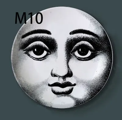 M Изысканное Украшение Artesanato Fornasetti Рукоделие украшение керамика Hogar Manualidades Fornasetti тарелка фарфоровые настенные тарелки - Цвет: M