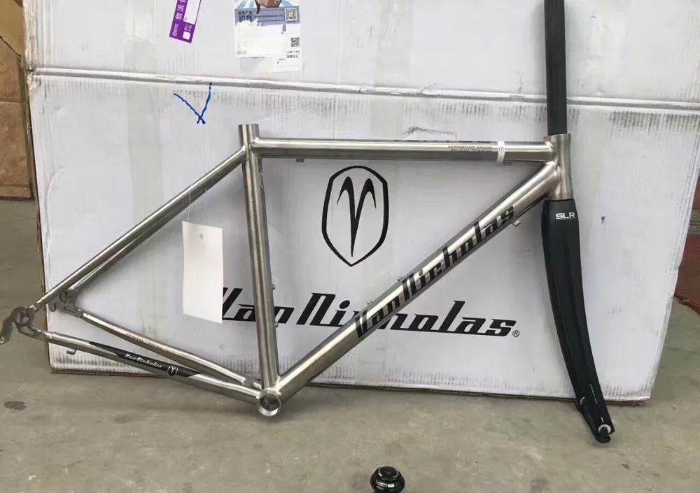 

Van Nicholas Titanium FrameSet RoadBike Frameset Titanium RoadBike frameset 48-56 size Carbon Fork SpeedBike Frameset