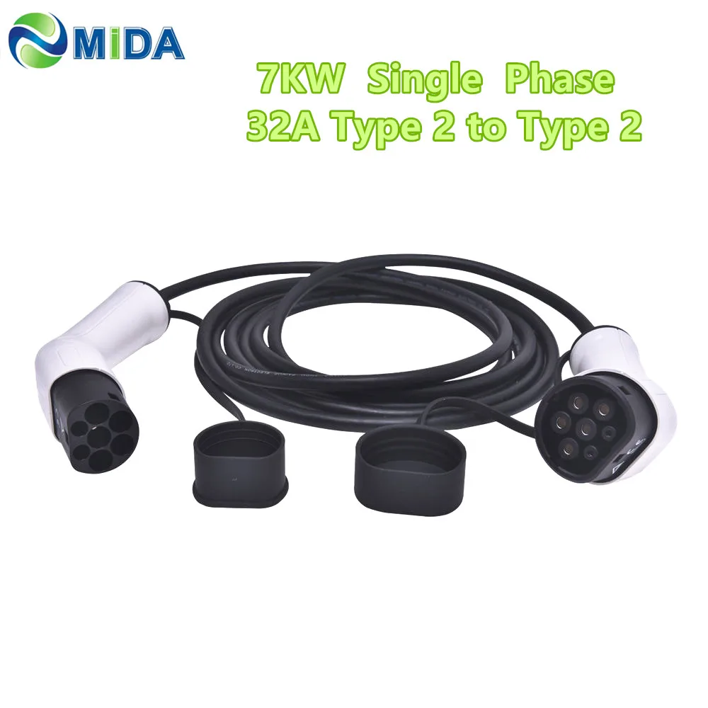 5 м 32Amp IEC62196-2 Тип 2 Mennekes EV разъем тип к зарядный кабель вилка электромобиль