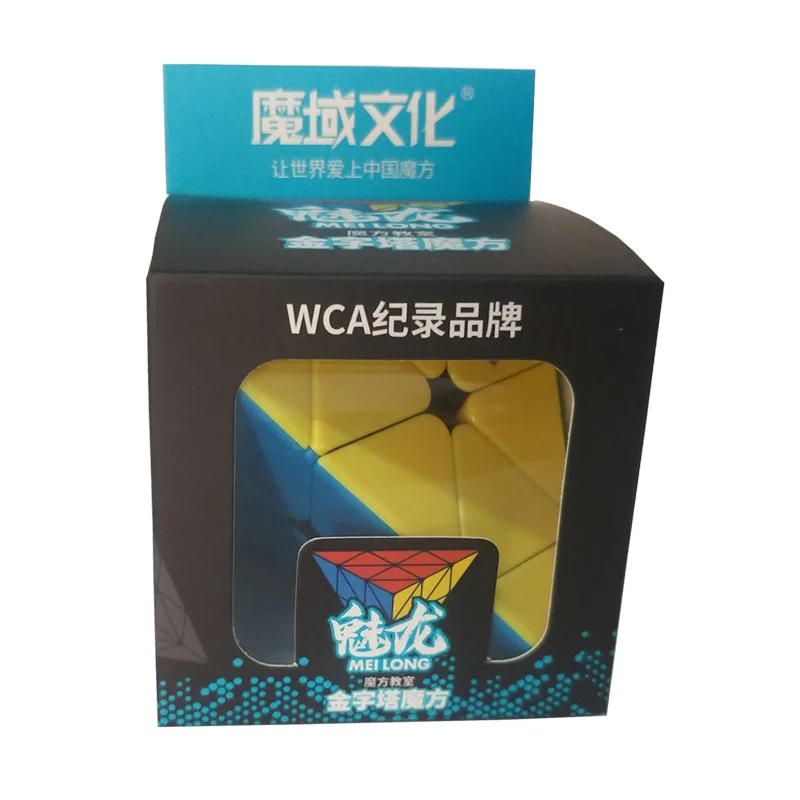 MoYu MofangJiaoShi MeiLong красочная Пирамида 3x3 Stickerless для начинающих развивающие игрушки соревнования-специфическая игрушка магический куб