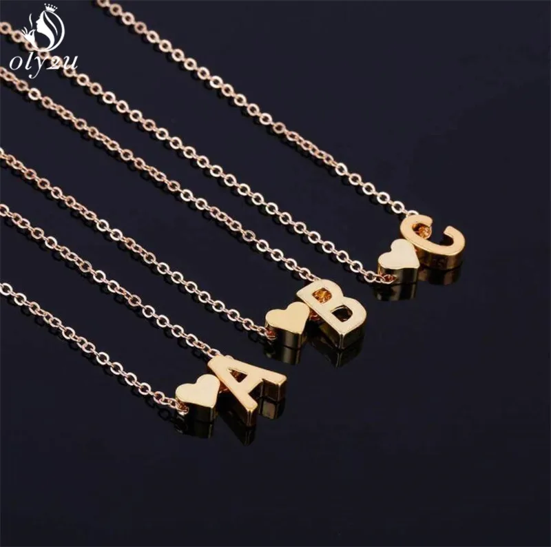 Dainty Tiny Heart Initial Necklace Gold Chain Love Letter Name Choker Necklaces for Women Wedding Jewelry Accessories Gift Dainty Tiny Heart Initial Necklace Gold Chain Love Letter Name Choker Necklaces for Women Wedding Jewelry Accessories Gift