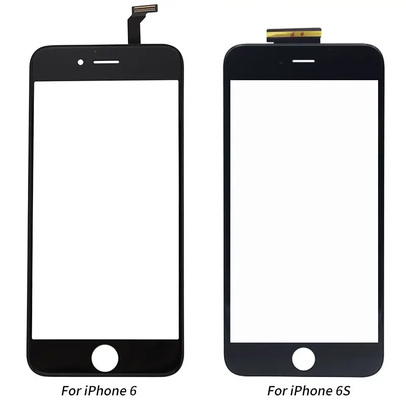 Черный белый сенсорный экран дигитайзер панель Стекло объектив для iPhone 6 6s 6s Plus дешевый дисплей Передняя Замена Часть Ремонт Часть