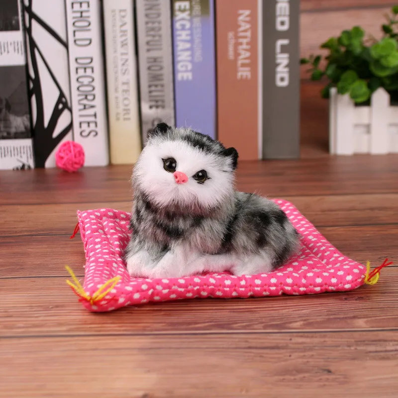 1 шт. Kawaii Моделирование Плюшевые игрушки для кошек пресс звучащие котята чучела кукла украшение для дома Рождественские подарки на день рождения