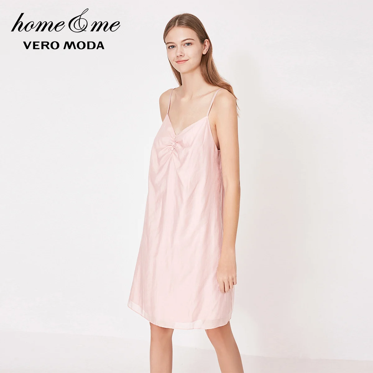 Pale mauve Vero Moda New Women's Lyocell Skin Friendly Night Dress | 3192N2502 - Цвет: Pale mauve
