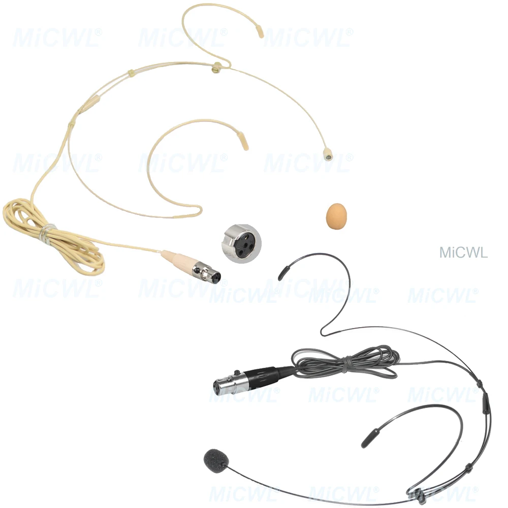 ベージュ黒ヘッドセットマイク shure の UR1 BLX SVX ULX SLX