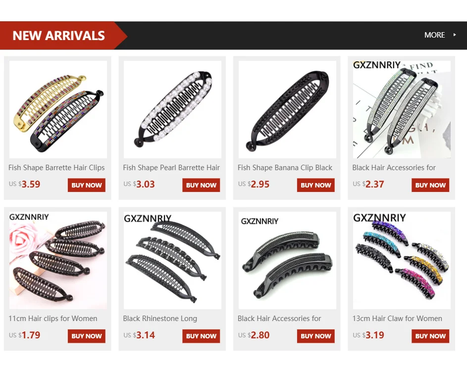 Black Hair Accessories for Women Rhinestone Banana Clips Barrettes Girls Hairpins Claw Headdress Female Hairclip Headwear Gifts Black Hair Accessories for Women Rhinestone Banana Clips Barrettes Girls Hairpins Claw Headdress Female Hairclip Headwear Gifts