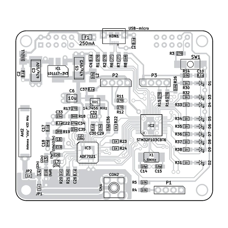 Версия 2,0 Mmdvm модуль точки доступа P25 Dmr Ysf Nxdn для Raspberry Pi тип B 3B 3B