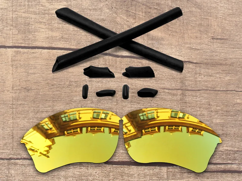 24K Mirror Vonxyz 20+ выбор цветов, Поляризованные Сменные линзы и носоупоры, носки с ушками, резиновый комплект для-половина Куртки Окли XLJ Frame - Цвет линз: 24K Mirror