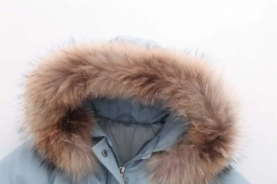 Комплекты детской одежды для русской зимы комбинезон, зимняя куртка+ комбинезон, комплект из 2 предметов, пуховое пальто для маленьких мальчиков и девочек, куртка с мехом