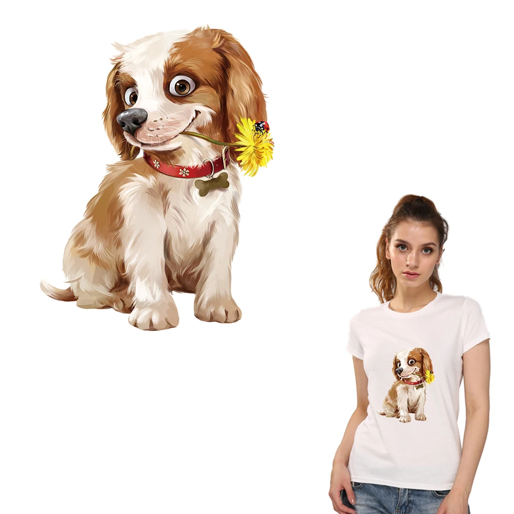 Термонаклейки XC для детей наклейки глажки сделай сам с изображением милой собаки