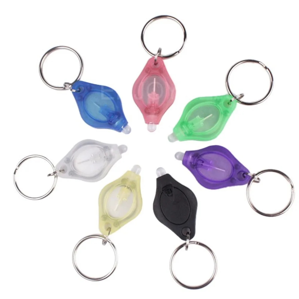 

10pcs / Mini Keychain Squeezer Light Lamp Micro LED Flashlight Keychain Torch Outdoor Camping Emergency Keychain Light Plastic