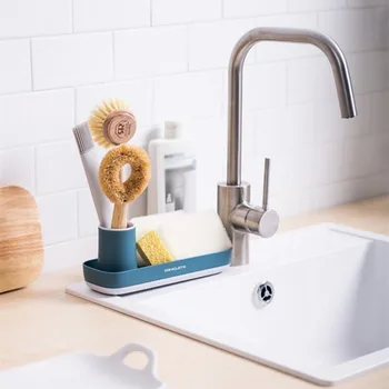 

Bathroom Toothbrush Storage Rack Box Washing Sponge Soap Box Dish Plate Tray Holder Shelf Draining Rack Stand Kitchen Organizer