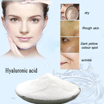 

50/100/500g Hyaluronic acid powder, sodium hyaluronate, high quality raw material, low molecular weight 80 kDa ,beauty