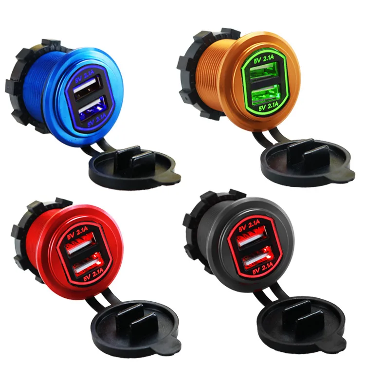 

12/24 V Universal Modified Aluminium Alloy Car Mounted Charger 4.2 a Car Charger Auto Boat Modified