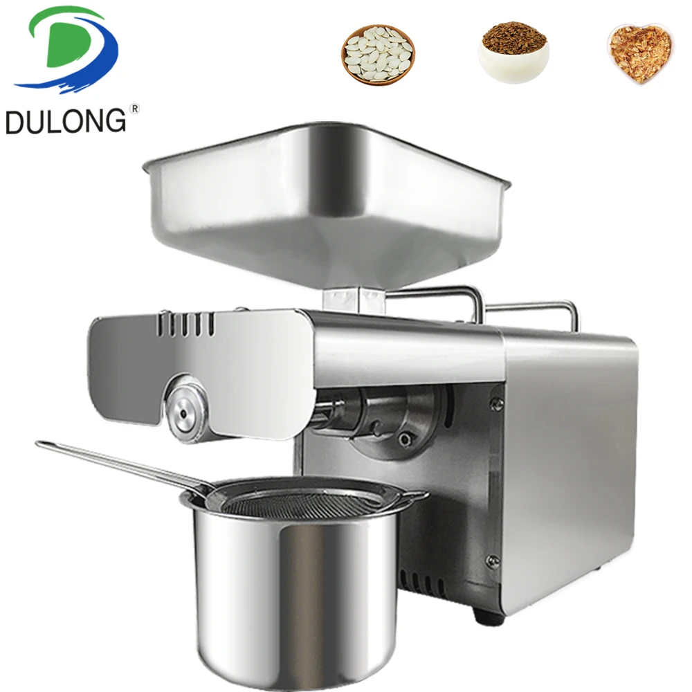 

Home cold oil press coconut oil mill machine screw physical oil processing machine for peanut sesame oil press